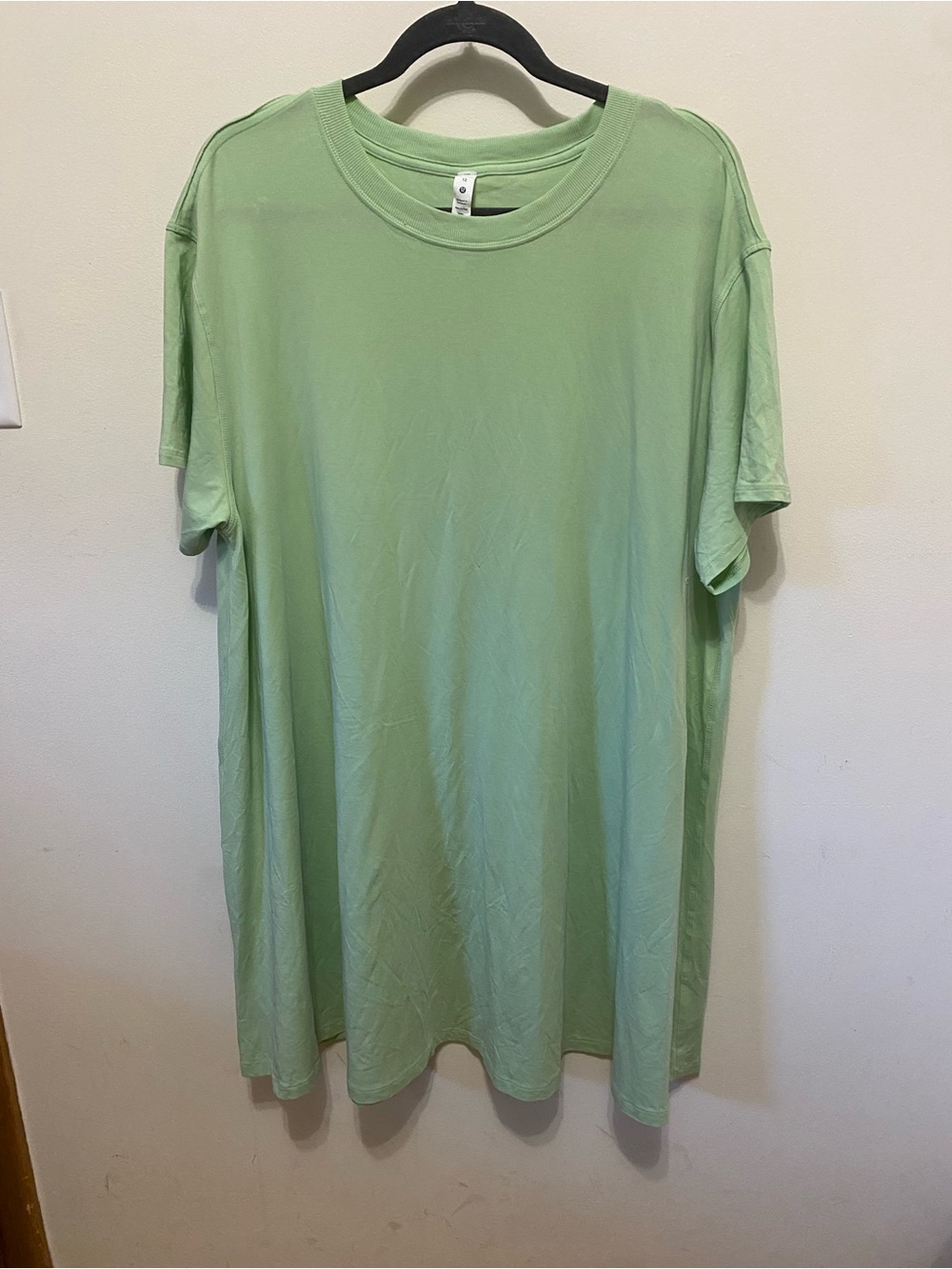 NWOT Lululemon oversized boxy t-shirt dress light green size 12